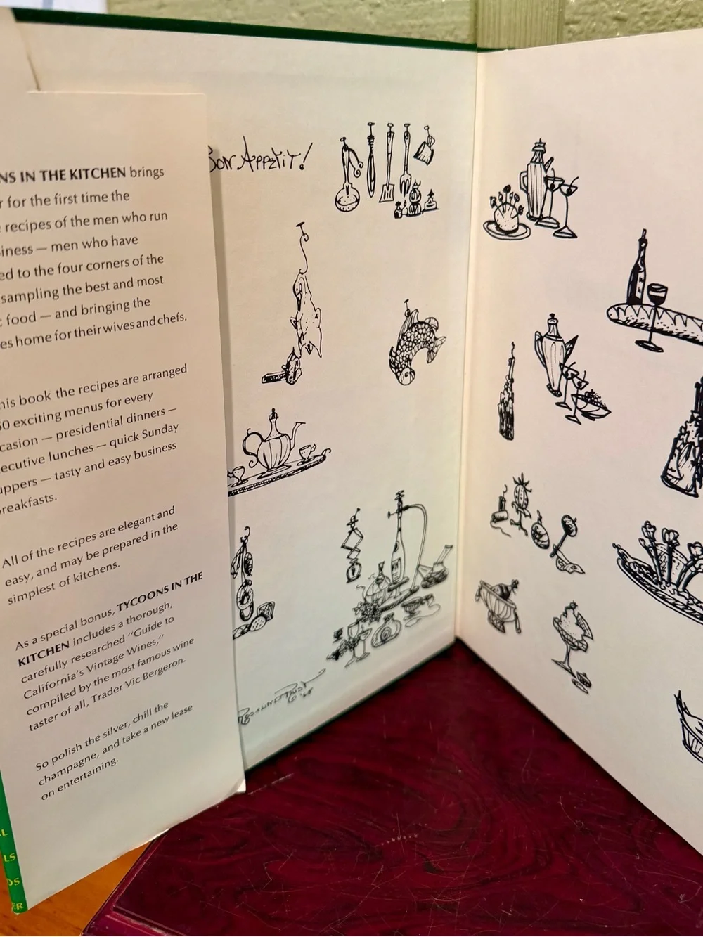 Vintage 1968 “Tycoons in the Kitchen” Cookbook – First Printing